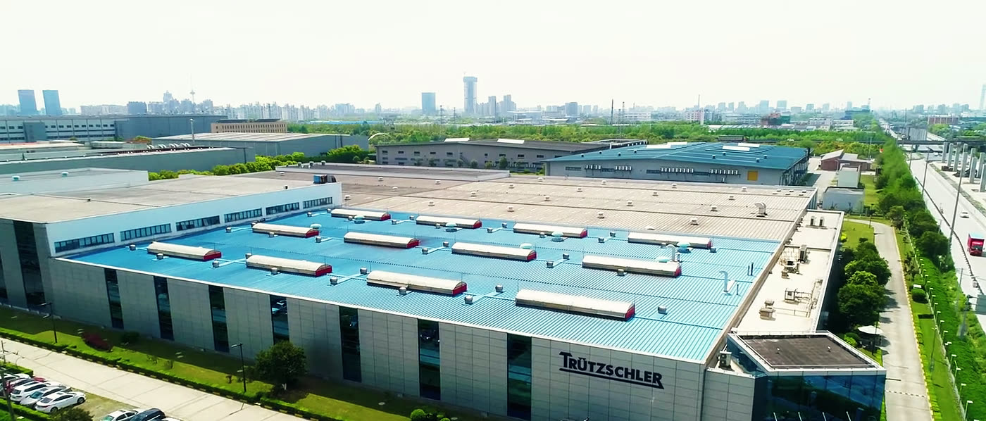 Werkshalle von Trützschler in Shanghai